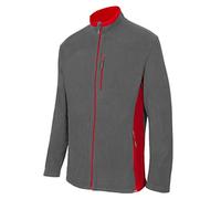 VELILLA 201504; Chaqueta Polar Bicolor; Color Gris y Rojo; Talla L