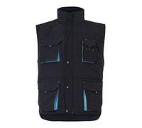 VELILLA 205902, Chaleco acolchado bicolor multibolsillos, color Azul Navy y Rojo, Talla 2XL