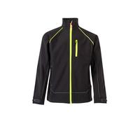 VELILLA 206001 Cazadora Soft Shell Bicolor, Color Negro y Amarillo Fluor, Talla M
