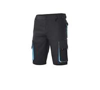VELILLA 103007 Bermudas Bicolor Multibolsillos, Color Negro y Celeste, Talla 52