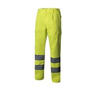 VELILLA 303006; Pantalón Multibolsillos de Alta Visibilidad; Color Amarillo flúor; Talla 3XL