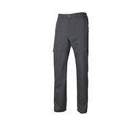 Velilla 403008; pantalón de cocina a cuadros multibolsillos; color negro a cuadros; talla L