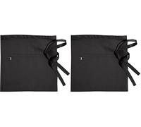 VELILLA 404201; Delantal corto con bolsillo; color negro; talla única (Paquete de 2)