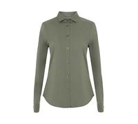 Velilla 405019S, Camisa Manga Larga Stretch Mujer, Color Verde Oliva Claro, Talla XS
