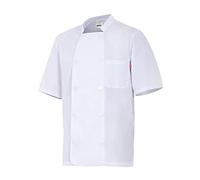 VELILLA 405201 / Chaqueta DE Cocina Popelin Manga Corta (Blanco, 2XL)