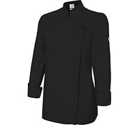 Velilla 405203TC; Chaqueta de cocina para mujer con cremallera; color Negro; Talla 44