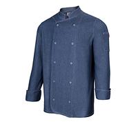 Velilla 405207; Chaqueta de cocina denim con automáticos; color denim oscuro; talla 2XL