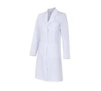Velilla 539002, Bata mujer semi entallada manga larga, color Blanco, Talla L