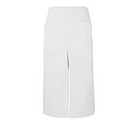 VELILLA Delantal largo con abertura y bolsillos, color blanco