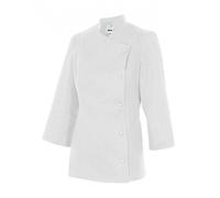 Velilla MELISA/C7/T38 - Chaqueta de cocinera (talla 38, moderno) color blanco