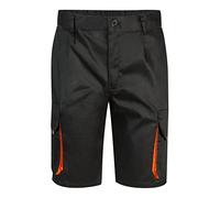 VELILLA P1030070/1654 Bermudas Bicolor Multibolsillos, Color Negro y Naranja, Talla 54