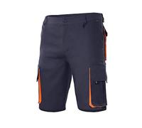 VELILLA P1030071/1638 Bermudas Bicolor Multibolsillos, Color Azul Marino/Naranja, Talla 38 W