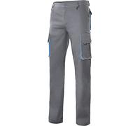 VELILLA - Pantalón Bicolor Multibolsillos con Refuerzo de Tejido 103004 Hombre Gris-Celestes 42