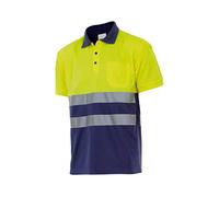 VELILLA - Polo Bicolor Alta Visibilidad 305504 Hombre Marino-Amarillo XL