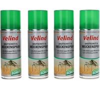 Velind - Spray antimosquitos y protector para la piel (4 unidades de 200 ml)