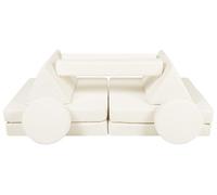 Velinda Sofá Modular Multifuncional para niños Bloques de Espuma Boucle (Color: Crema)