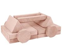 Velinda Sofá Modular Multifuncional para niños Bloques de Espuma (Color: Rosa Claro (Pana))