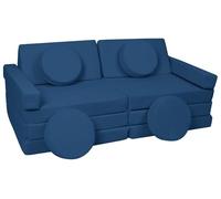 Velinda Sofá Modular Multifuncional para niños Bloques de Espuma de Forma Coche (Color: Azul Marino)