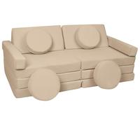 Velinda Sofá Modular Multifuncional para niños Bloques de Espuma de Forma Coche (Color: Capuccino)