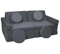 Velinda Sofá Modular Multifuncional para niños Bloques de Espuma de Forma Coche (Color: Gris Grafito)