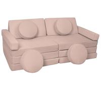Velinda Sofá Modular Multifuncional para niños Bloques de Espuma de Forma Coche (Color: Rosa Claro (Pana))