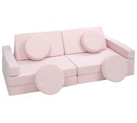Velinda Sofá Modular para Juegos, sofá Infantil, Modular, Muebles Familiares, Juego de Bloques de construcción (Color Rosa)
