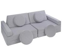 Velinda Sofá Modular para Juegos, sofá Modular Infantil, Muebles Familiares, Juego de Bloques de construcción (Color Gris (Acolchado)