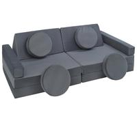 Velinda Sofá Modular para Juegos, sofá Modular Infantil, Muebles Familiares, Juego de Bloques de construcción (Color Gris Grafito)
