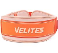 Velites Cinturón Lumbar para levantamiento de peso I Cinturón Halterofilia I Sujeción y comodidad I Para peso muerto, sentadillas, levantamientos, ejercicos con cargas máximas. (Orange, X-S)
