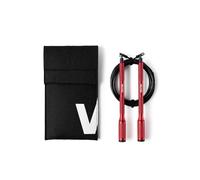 Velites - Comba Cyclone Oficial de CrossFit® Games - Color Red - Bolsa de Transporte Incluida - Cuerda para Saltos Dobles, Triples y Crossovers - Mangos Extraíbles