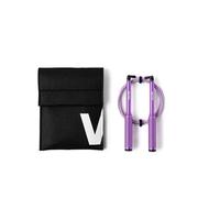 Velites - Comba Fire 2.0 Oficial de CrossFit® Games - Color Purple - Bolsa de Transporte Incluida - Cuerda para Saltos Simples y Dobles