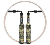 Velites Earth 2.0 Cuerda para Saltar de Aluminio Aeronáutico | Sistema Avanzado con Rodamientos y Cable de 4mm | Personalizable con Pesos | Incluye App de Entrenamiento (Kamo, 4 mm)