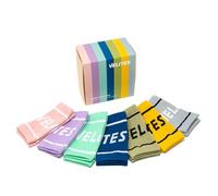 Velites Pack Muñequeras de Tela I Pack de 7 Pares de Muñequeras de Colores I Incluye los Colores Gris, Azul, Verde Menta, Rosa, Mostaza, Oliva y Morado.