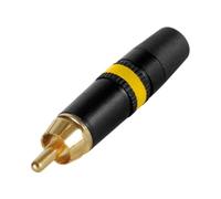 Velleman 144732 Neutrik - Contactos con conector RCA macho (chapado en oro), color amarillo