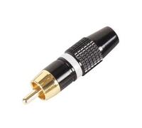Velleman 609477 macho RCA, metal, chapado en oro, tamaño 6 mm, color blanco