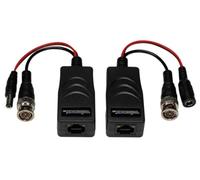 Velleman BALUN VÍDEO/ALIMENTACIÓN TVI con Terminal 8P8C (RJ45) Y Cables DE ALIMENTACIÓN/BNC - PAR