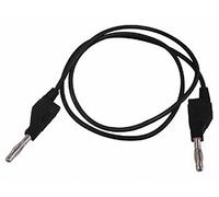 Velleman Cable de medición, lámina de plátano de 4 mm, doblemente aislado, apilable, moldeado por inyección, muy flexible, longitud de cable de 100 cm, negro, máximo 30 V/3 A