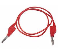 Velleman Cable de medición, lámina de plátano de 4 mm, doblemente aislado, apilable, moldeado por inyección, muy flexible, longitud del cable de 100 cm, rojo, máximo 30 V/3 A