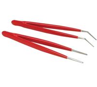 Velleman Conjunto de pinzas de precisión, para trabajos electrónicos finos, rojo