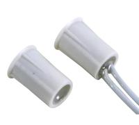 Velleman Contacto magnético con interruptor de láminas, NC, para la instalación en la ventana y/o los marcos de las puertas, conexión con cable, blanco
