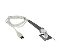 Velleman Cortador de poliestireno USB 5W con soporte, calentamiento rápido 10s, cable USB-C 1.2m, corte preciso, mango ergonómico, herramienta portátil para modelismo, manualidades y decoraciones