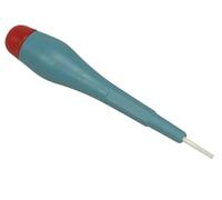 Velleman Destornillador cerámico de "HF", punta plana de 1,5 mm, con mango antiestático y aislamiento eléctrico para aplicaciones de alta frecuencia y trabajos de precisión, longitud 95 mm