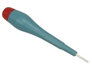 Velleman Destornillador cerámico de "HF", punta plana de 1,5 mm, con mango antiestático y aislamiento eléctrico para aplicaciones de alta frecuencia y trabajos de precisión, longitud 95 mm