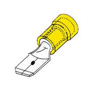 Velleman fym - conector macho (6,4 mm, 10 unidades), color amarillo