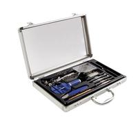 Velleman Herramienta Herramienta para relojeros, 13 piezas, en una caja de aluminio con cubierta transparente, color metálico