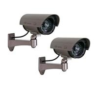 Velleman Juego de 2 cámaras falsas (ledes infrarrojos y LED rojos, resistentes a la intemperie, incluye material de montaje)