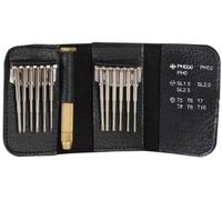 Velleman Juego de destornillador de precisión, 12 en 1, Chrome-Vanadium, magnético, negro