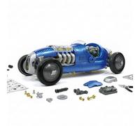Velleman kit de coche de carreras retro azul con motor v8 transparente