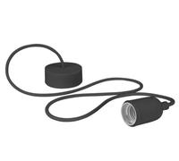 Velleman - Lámpara de techo, diseño de suspensión con cuerda y cristal negro, referencia: LAMPH01B