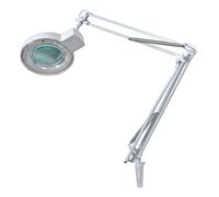 Velleman Lámpara Lupa con Pinza, 22 W lámpara de Aumento con Brazo articulado, Aumento 2,25x, Lente 5 dioptrías 120 mm, para Hobby, Lectura y Trabajos de precisión